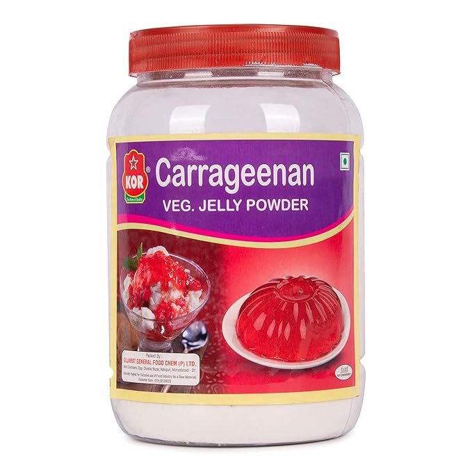 KOR Carrageenan Powder – 400g (Pack of 1) / Veg Jelly Powder/Made for Milk-Based & Water-Based Applications/Natural Thickener for Ice-Cream & Jellies